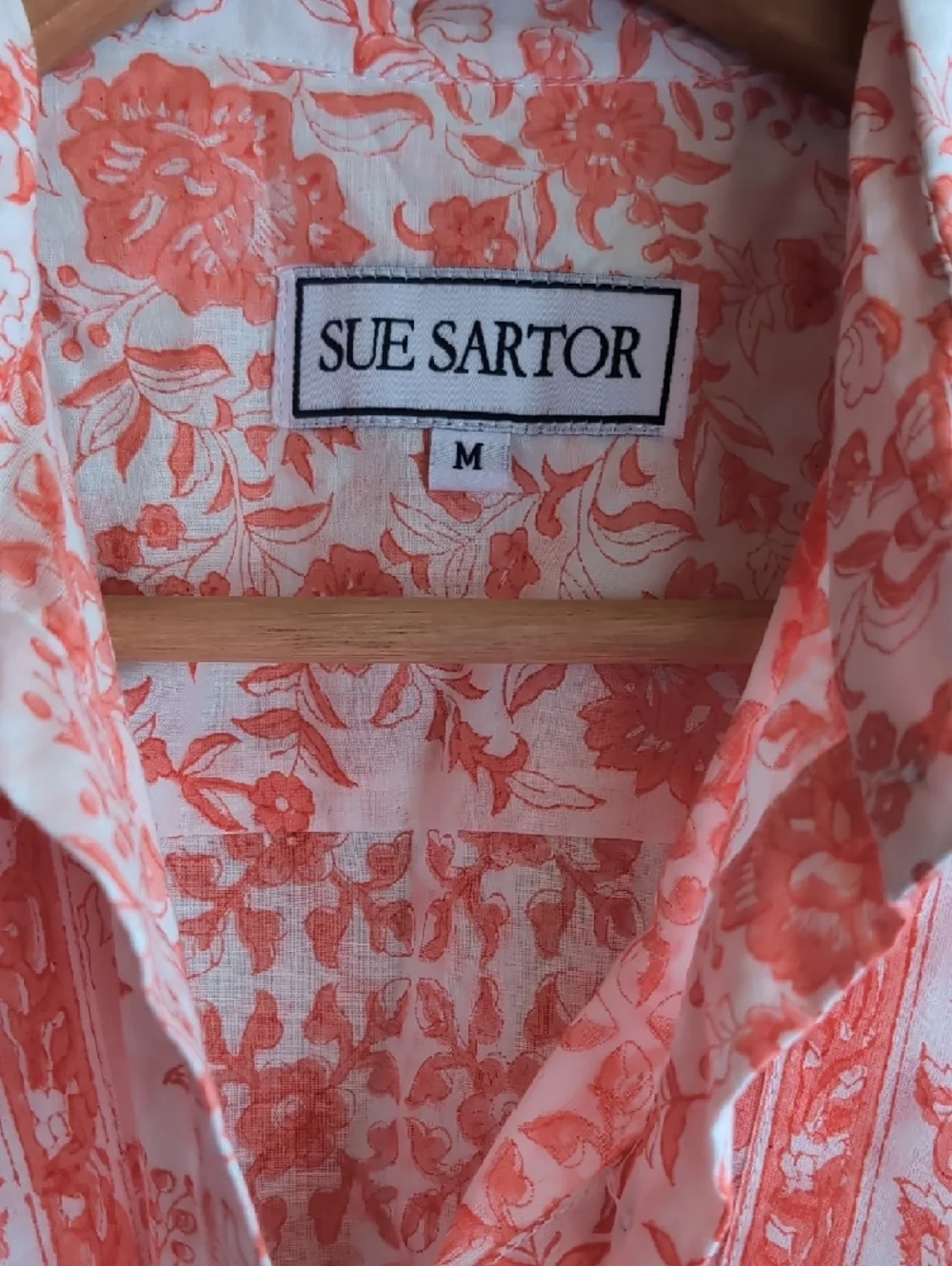 Sue Sartor Coral Floral Shirt Dress